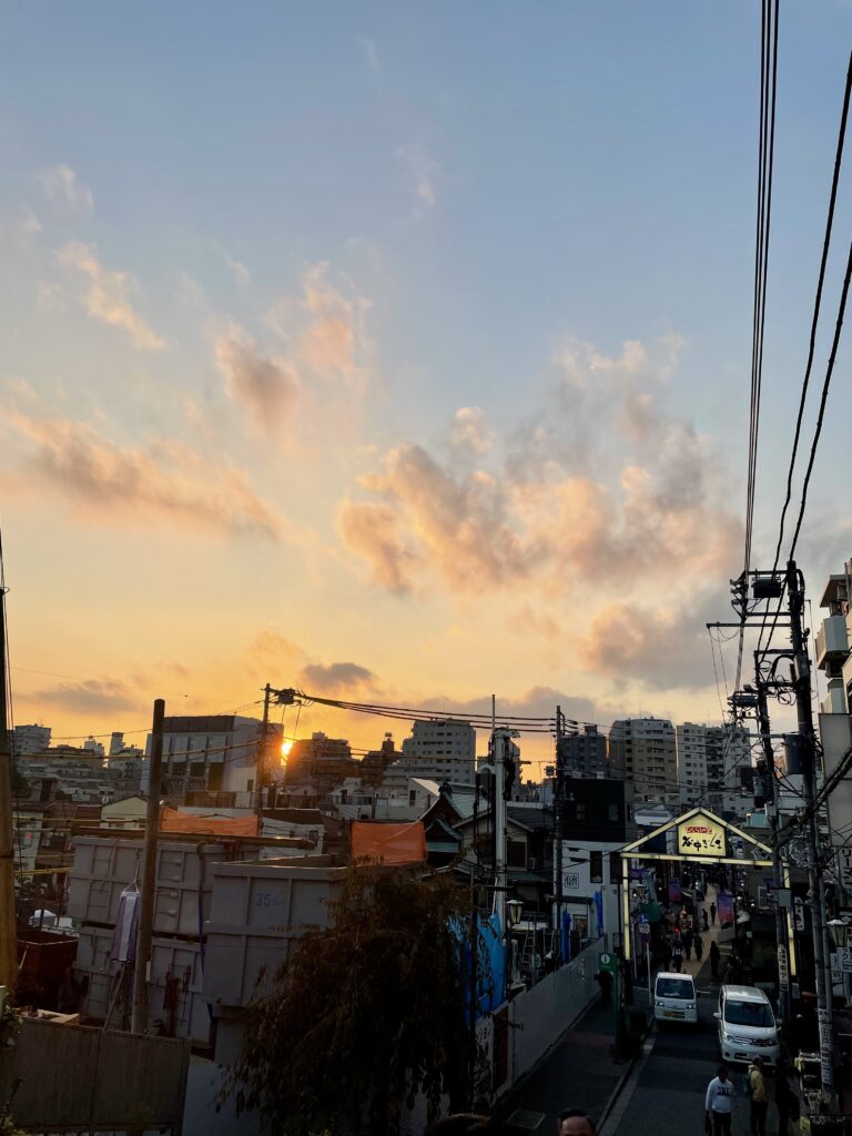 ゆうやけだんだんの夕日