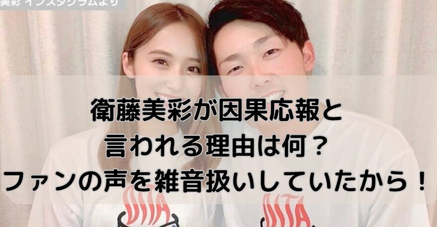 衛藤美彩が因果応報と言われる理由は何？ファンの声を雑音扱いしていたから！