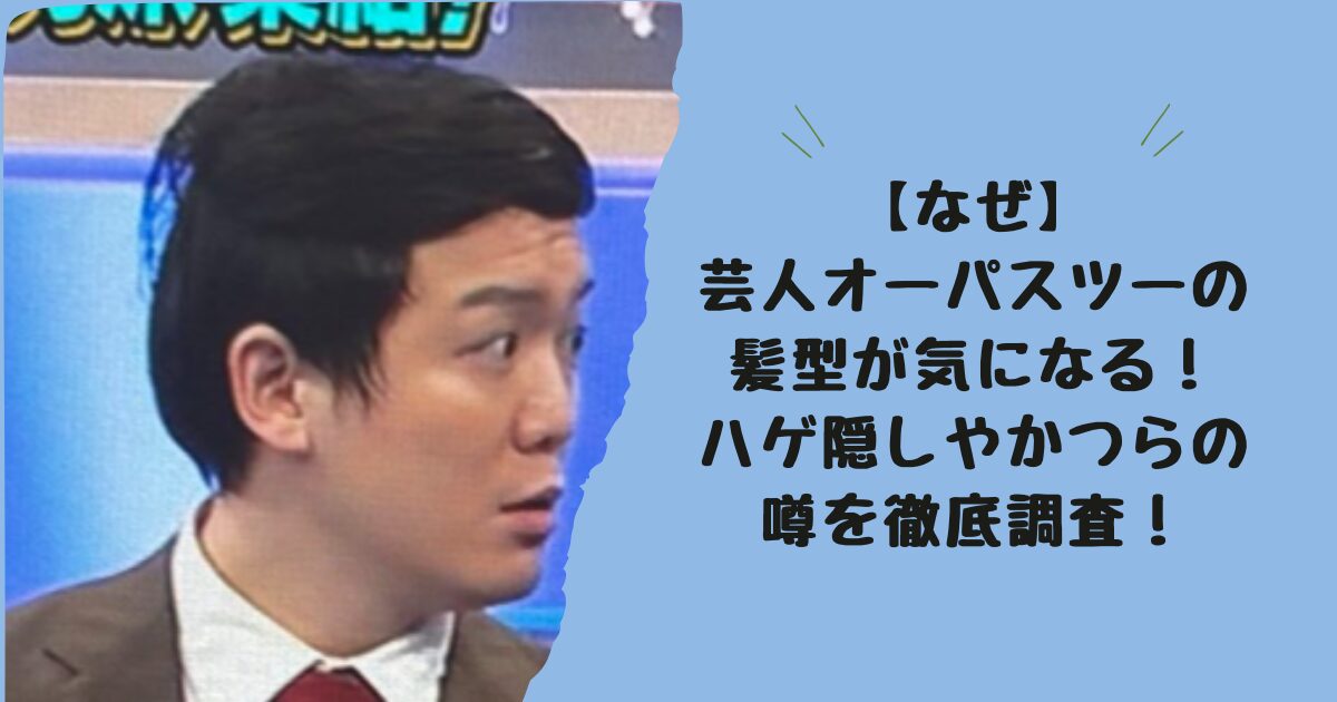 【なぜ】芸人オーパスツーの髪型が気になる！ハゲ隠しやかつらの噂を徹底調査！