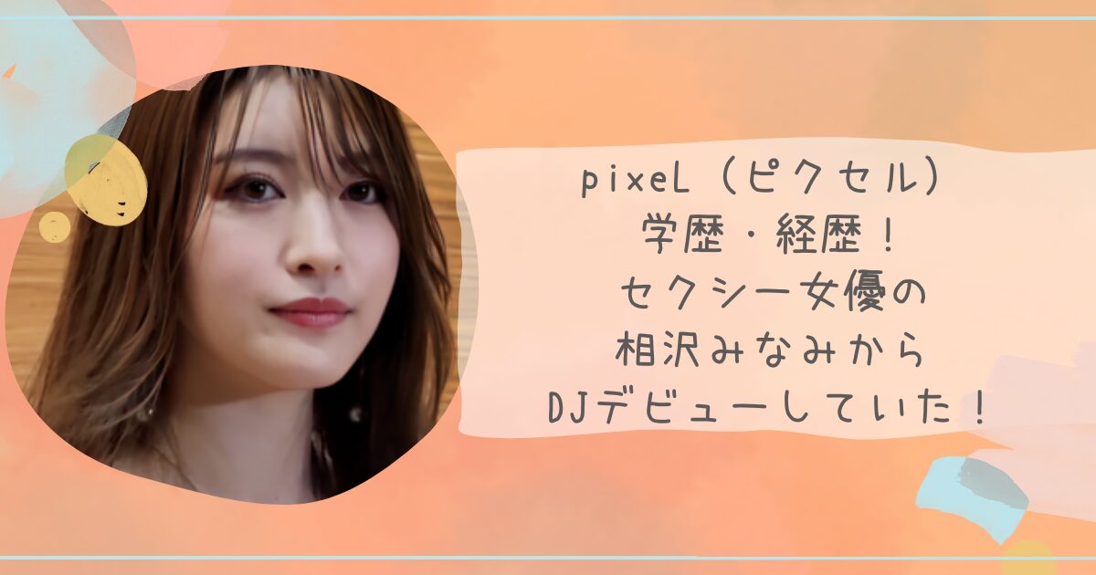 pixeL（ピクセル）学歴・経歴！セクシー女優の相沢みなみからDJデビューしていた！